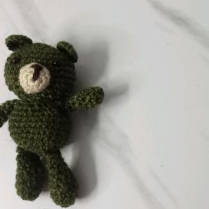 Dark Green Crochet Teddy