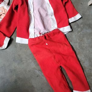 Santa Dress For Boy Two To Four Yrs,Face Mask Is