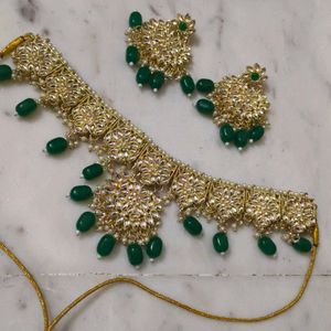 Green Kundan Set