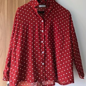 Rust Polka Dots Shirt