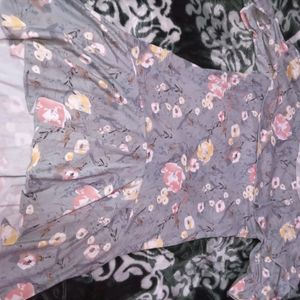 Grey Floral Frock