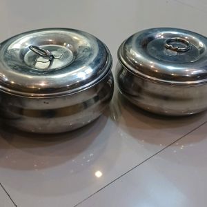 Set If 3 Stainless Steel Casserole Storage