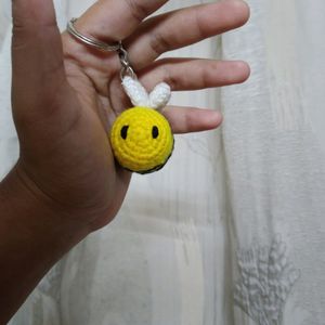 Crochet Honey Bee Keychain🌻🐝