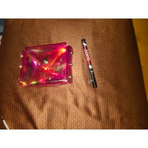 Swiss Beauty Holographic Pouch And Eyeliner Free