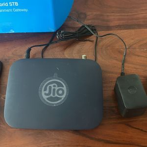 Jio Fibre Setup Box+Remote+ Hdmi Cables+box