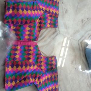 Multi Colour Silk Blouse