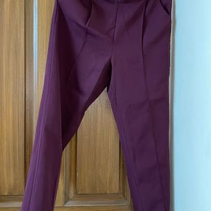 Purple Ankle Length Trouser