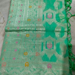 Cotton Linen Banarasi Saree