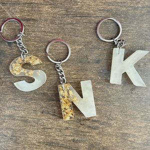 Resin Alphabet Keychain