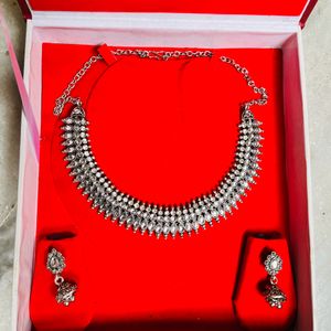 Silver Oxidised Jewellery Set