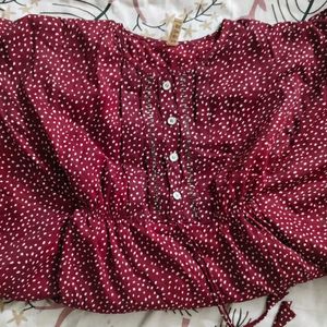 Maroon Colour Top