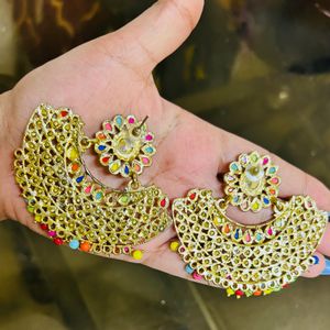 Multicolor Kundan Earring