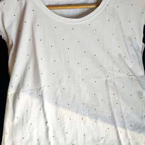 Studded Basic white T-shirt