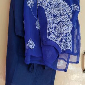 Blue Chikankari Kurta with Inner