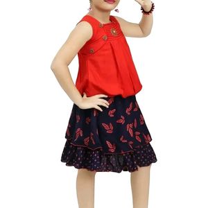 GIRLS PARTY WEAR TOP BOTTOM SET