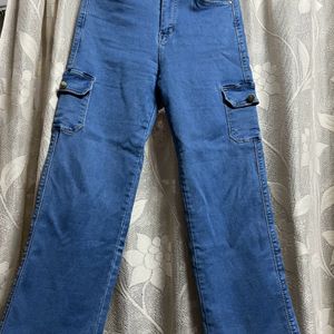 Blue High Waist Denim Jeans