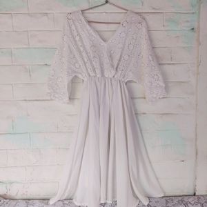 White Frock With Lace