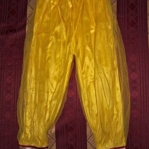 Yellow Net Salwar For Girls