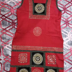 Beautiful Red Rajasthani Kurta