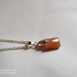 PEACH MOONSTONE (natural stone)dainty pendant