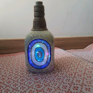 Upcycled Glass Bottle With Fairy Light
