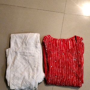 Fashor Kurta+ Chikankari Pants