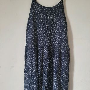 Floral Dark Blue Dress