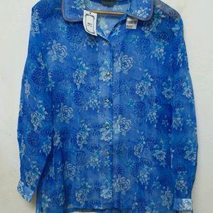 Trendy New Sky Blue Shirt For Women