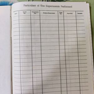 Chemistry practical Notebook