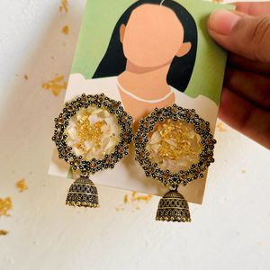 Resin  Flower 🌼Jhumka