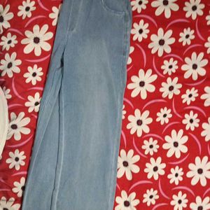 Denim Jeans Trouser Flared Light Blue Colour