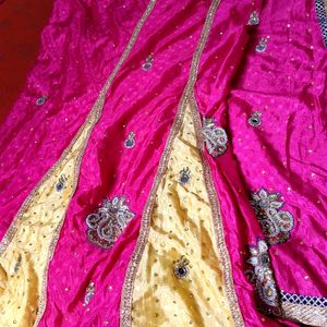 Beautiful Pink Colour Lehenga With Saree