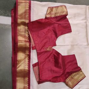 Saree (Off White Color)