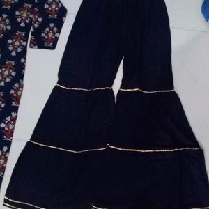 Kurti With Sarara Nd Chiken Work Duptta Xl Size