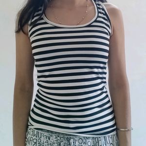 Black & White Striped Tank Top 😍