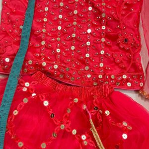 Pink Heavy Lehenga For Girls Upto 6 8 Year Old