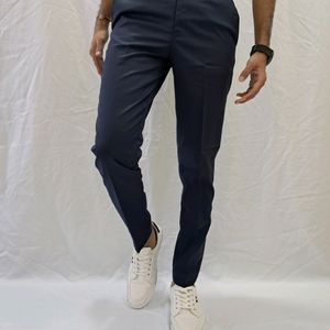 Kaulin 1059 Men's Dark Blue Formal Pleated Trouser