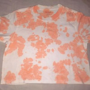 Pink & Blue Crop Top, Orange TieDye, White Ribbed Top Combo