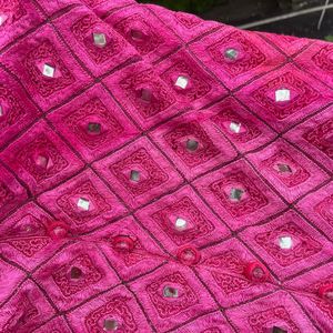 Pink Mirror Work Kurta