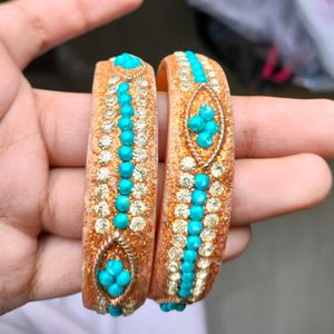 Pair Of Turquoise Blue Bangles