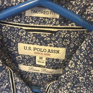 Floral Blue US Polo Shirt