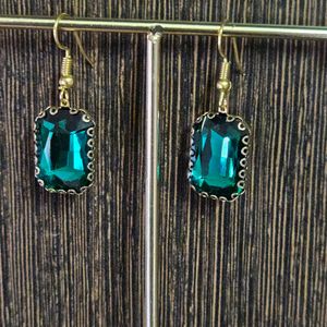 Emerald Green Crystal Earrings