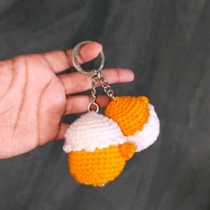 Cute Chicks With Egg Shell Keychain 🐣