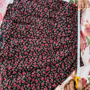 Berry lush Flowers Print Skirt