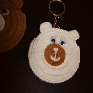 Crochet Coin Purse With Keychain