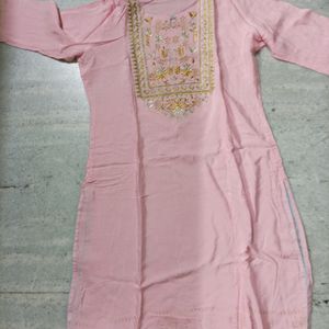 This Baby Pink New Like Kurti In Just 220rs Only