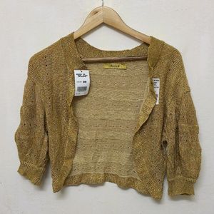 Trendy New Shinny Gold Shrug For Women