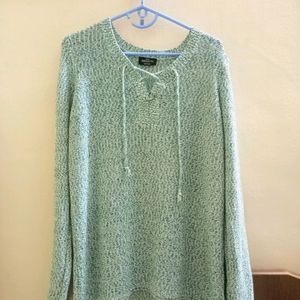 Cyan Woven Sweatshirt