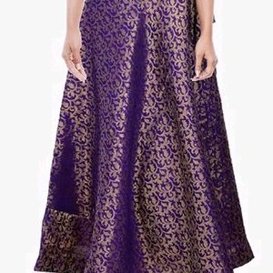 Chanderi Silk Long Skirt with top and Dupatta