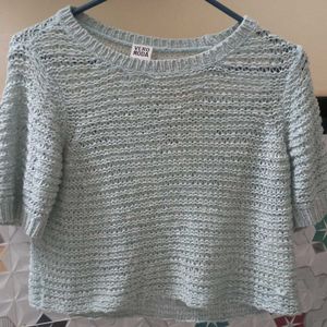 Pastel Green Crochet CropTop Handcrafted Elegance